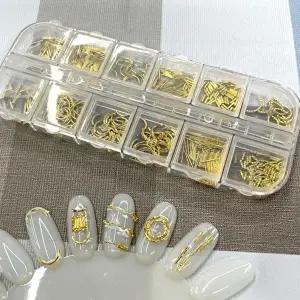 레진아트 네일아트 꾸미기 파츠 세트 골드로드-WFHYYWZ