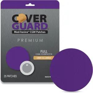 커버가드 CGM 오버패치 프리스타일 리브레 3 퍼플 풀 커버 디자인 25개 방수 미끄럼 방지 간편한 적용 및