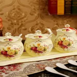 플라워부케 앤틱 세라믹 보관 설탕 유럽풍 주방용품