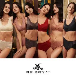 [마담 엘레강스] 편안한 착용감 클라우드 브라팬티 패키지 12종