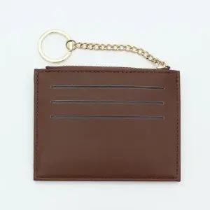 슬림 카드 지갑 브라운 키링 타입 교통카드 케이스 슬림카드지갑 얇은카드지갑