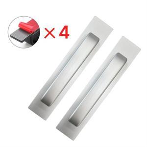 조빈니타 무타공 강력 접착식 알루미늄 문 손잡이 1+1 200mm 실버