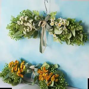 인조꽃 아기자기한 조화꽃 가랜드 벽장식 인테리어 소품 1P