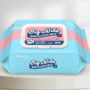 30매X10팩 빅사이즈물티슈 와이드물티슈 물걸레청소포 대형물티슈 일회용물티슈