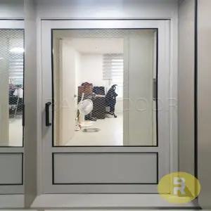 05번 싱글스윙중문 고시형 펄화이트 투명망입(부식)강화유리