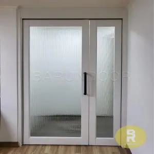 70번 비대칭양개스윙중문 유백화이트 모루세로강화유리