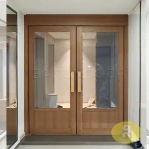 07번 정대칭양개스윙중문 고시형 우드 투명강화유리