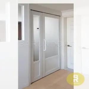 54번 비대칭양개스윙중문 고시형 펄화이트 투명강화유리