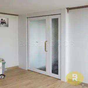 64번 비대칭양개스윙중문 유백화이트 아쿠아강화유리