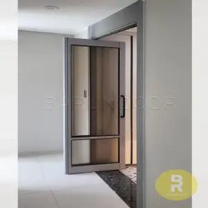 38번 폴딩스윙중문 유리고시 연그레이 브론즈+샤틴강화유리