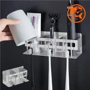 (선택 2인 다용도칫솔걸이)편리한 욕실 수납 텀블러 칫솔 정리대 스테인레스 다용도 정리함