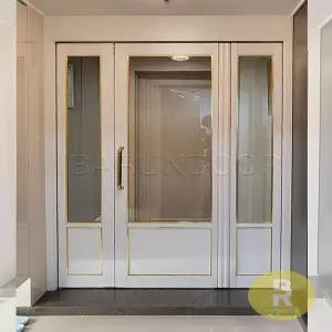 07번 3단스윙중문 고시형 펄화이트 브론즈강화유리