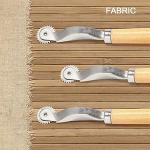 한정 수량 1개 목재 손잡이 오버니들 휠 가죽 바늘 간격 조정 종이 천공 도구 룰렛 2mm