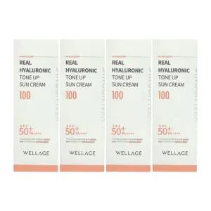 웰라쥬 리얼 히알루로닉 톤업 선크림 (SPF50+ PA++++) 50ml 4개