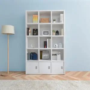 (수도권무료) 보루네오 V컷팅 1200 5단 도어수납 견고한책장 U814