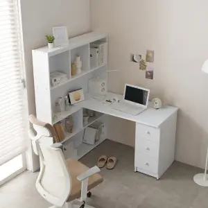 넓은책장 1200 서랍책상책장 일체형 세트 BJT251R (착불)