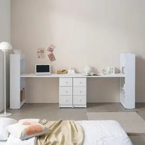 2인 더블 책상 풀세트3000 구성 형재자매 부부 책상 BJT255R (착불)