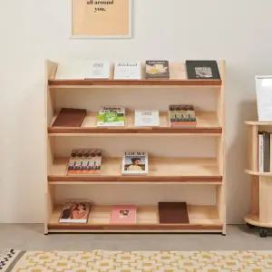 아이방 매장 삼나무원목 와이드 전면책장 매거진랙 BJT155R (착불)