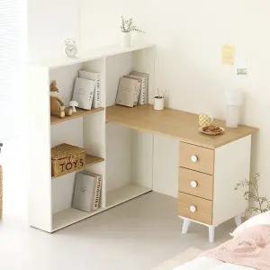 가이온 리파인 1400 낮은책장 서랍형 책상