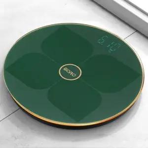 전자 체중계 원형 디지털 개인 건강 관리 체중 측정기 그린 색상 WFLSEMU