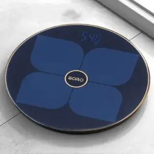 디지털 전자 체중계 블루 원형 가정용 체중측정기 WFLSEMV