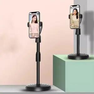 (색상 블랙)탁상용 높이 각도조절 튼튼한 스탠드형 휴대폰 거치대