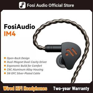 포시 오디오 IM4 하이파이 유선 이어폰 오픈백 다이나믹 드라이버 헤드폰 음악 감상 게임용