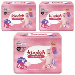 킨도 프리미엄 통기성우수 흡수력강화 업앤플레이 팬티형 기저귀 남녀공용 점보 6단계 84매
