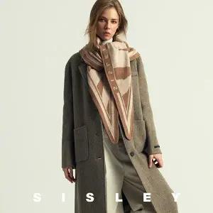 [하프클럽/시슬리]SISLEY 시슬리 울캐시미어 니트머플러 2SET(머플러,가죽벨트)