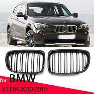 BMW X1 E84 2010-2015 듀얼 라인 더블 슬랫 자동 스타일링을위한 앞 신장 그릴 레이싱