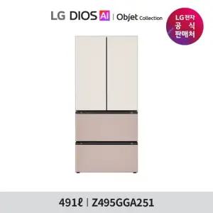 [1등급] LG 디오스 AI 오브제컬렉션 김치톡톡 491리터 Z495GGA251