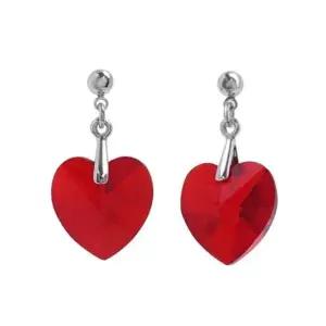 오스트리아 볼드하트 귀걸이 레드 E628 크리스탈