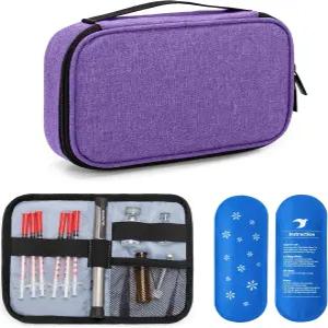 야로 2026 인슐린 펜용 스팩 2개 약물 용품 가방 바이알 및 검사 키트 퍼플로 쿨러 여행용 케이스