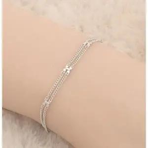 (국내제조) 더블라인 체인 은팔찌 925-WFI8L1U