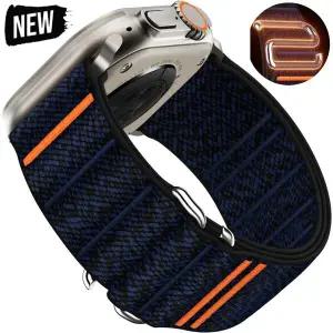 애플 워치 밴드용 나일론 루프 스트랩 49mm 46mm 42mm 45mm 44mm 스포츠 팔찌 IWatch 시리즈 울트라 3 11 1