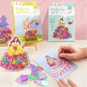 패브릭 포크 아트 키트 인형옷입히기 3D DIY 만들기/EQ발달/포크아트/그림/인형옷/두뇌활동/창의력/꾸미기