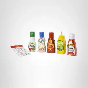 멜리사 앤 더그 5종 페이버릿 조미료 플레이 음식 세트 케첩과 머스타드 병 3세 용 세트인 척하기.+