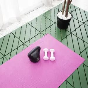 [룽스_61]조립식 데크타일 베란다타일 사선형 조립마루 9개