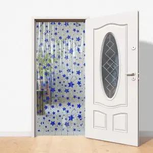[룽스_61]현관 인테리어 파리문발 별 현관문발 블루