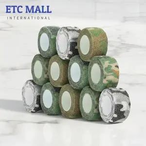 이티씨몰 자가점착 밴드 2.5cm 압박붕대 패턴 4종 모음 카모 포레스트 아마존 문빔 데저트 10+2