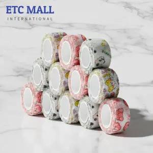 이티씨몰 자가점착 밴드 2.5cm 압박붕대 패턴 애니멀 3종 베어 푸바오 키티 10+2