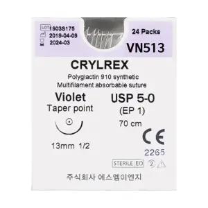 [SM] 폴리글락틴 바이올렛 CRYLREX 5/0호 VN513 - 수술용실 흡수성 봉합사(24개입)