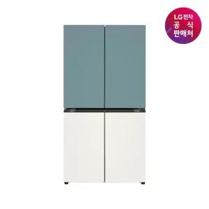 [LG 공식판매처] LG 디오스 오브제 매직스페이스 냉장고 T873MTE111 (민트/베이지)