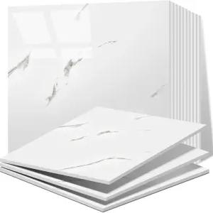 비쉬풀 20개 필 앤 스틱 백스플래시 타일 12 x12 자가 접착 대리석 PVC 방수 샤워 벽 패널 주방 욕실