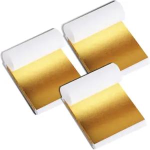 팁탭 300PCS 금박지 3.15x3.35인치 금박 장식용 금속박 네일 아트 양초 불화 가구 공예 DIY 등