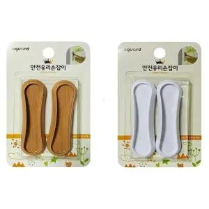 창문 문고리 접착식 베란다 유리문 부착식 안전 손잡이 2P 욕실 현관 미닫이 접착식 압축