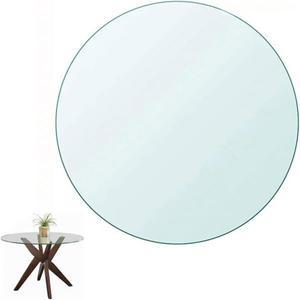 투명 원형 턴테이블 식탁 평평한 90C 평면 90CM 광택 유리 상판 상판사이즈 테이블 이중 36INCH