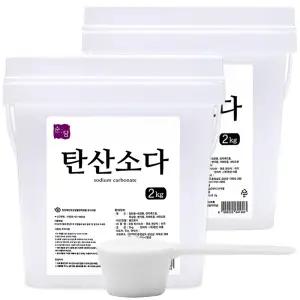 순담 탄산소다 2kg [2개] 총 4kg 미국산 탄산나트륨 워싱소다 세제 세정제 스푼