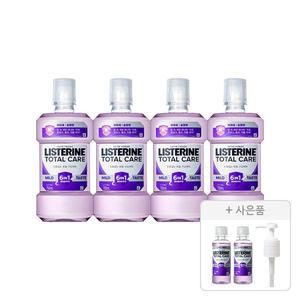 리스테린 토탈케어 마일드 750ml, 4개 + 증정(토탈케어 마일드 100ml, 2개 +전용 펌프, 1개)