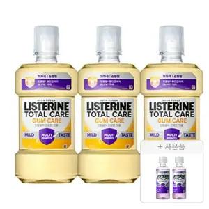 리스테린 검케어 마일드 750ml, 3개 + 증정(토탈케어 마일드 100ml, 2개)